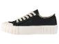 Baskets en toile noires avec semelle blanche