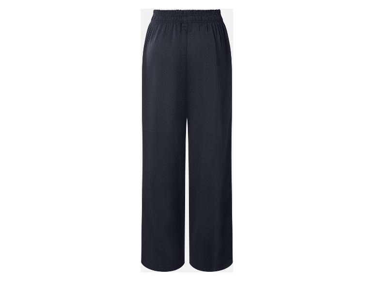 Pantalon ample bleu foncé avec taille élastique