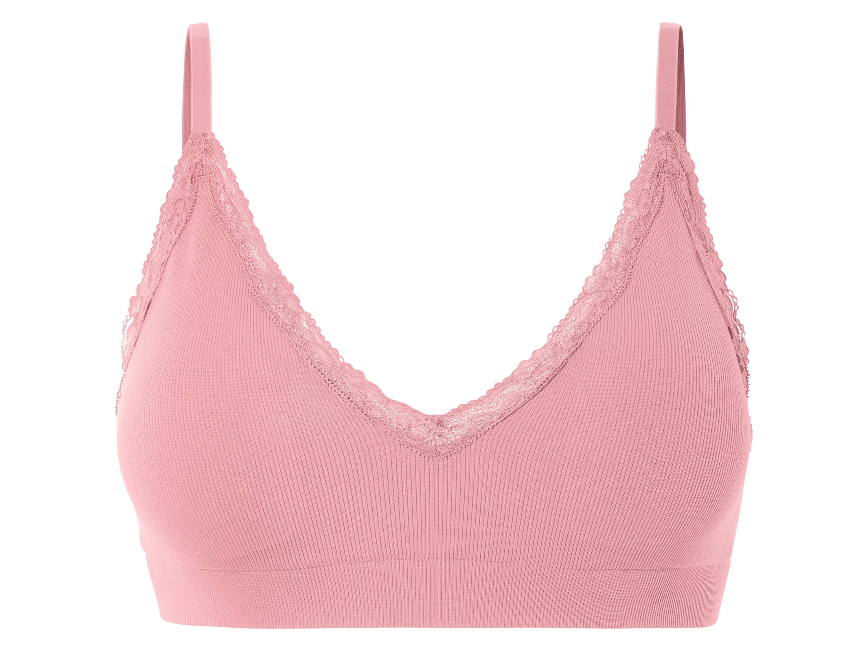 esmara® Brassière côtelée femme (rose, M(38/40))