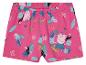 Shorts rose Peppa Pig, imprimés tropicaux avec toucans.