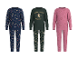 LUPILU® Ensemble sweat et pantalon pour tout-petit en bleu marine, vert foncé et rose.