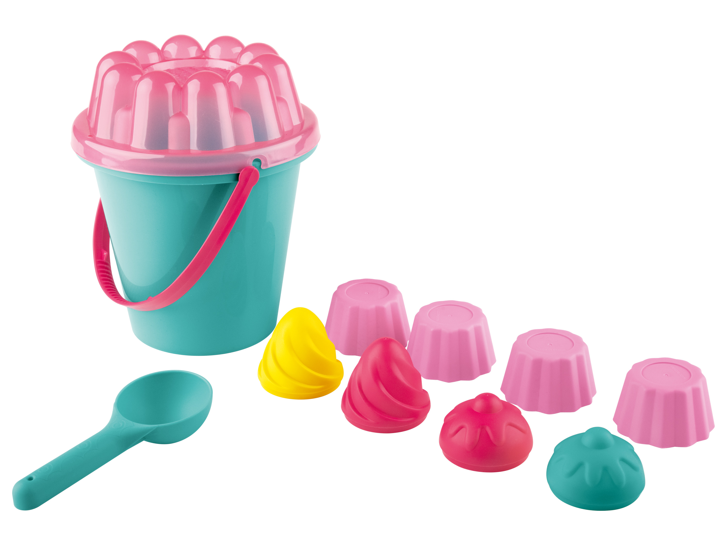 Playtive Jouet de plage (Set de cupcakes avec seau bleu)