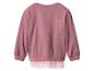 Sweat-shirt rose pour fille avec volant en tulle