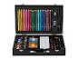 Coffret d'art Crelano avec crayons de couleur, pastels à l'huile, aquarelles, pinceaux et accessoires.