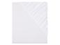 Drap-housse blanc uni.
