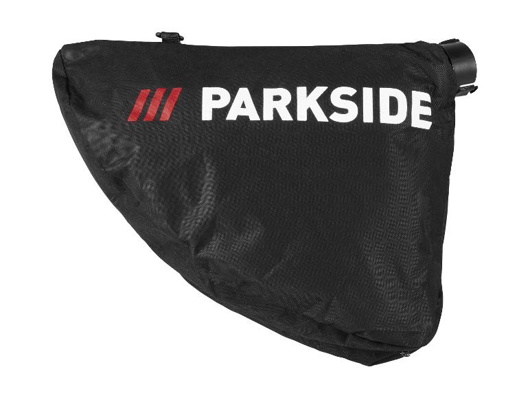 Sac de collecte de poussière noir avec lettrage blanc et rayures rouges