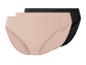 Lot de deux culottes, une beige et une noire.
