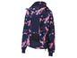 Une veste bleue avec un imprimé nuage rose et rouge de Crivit.