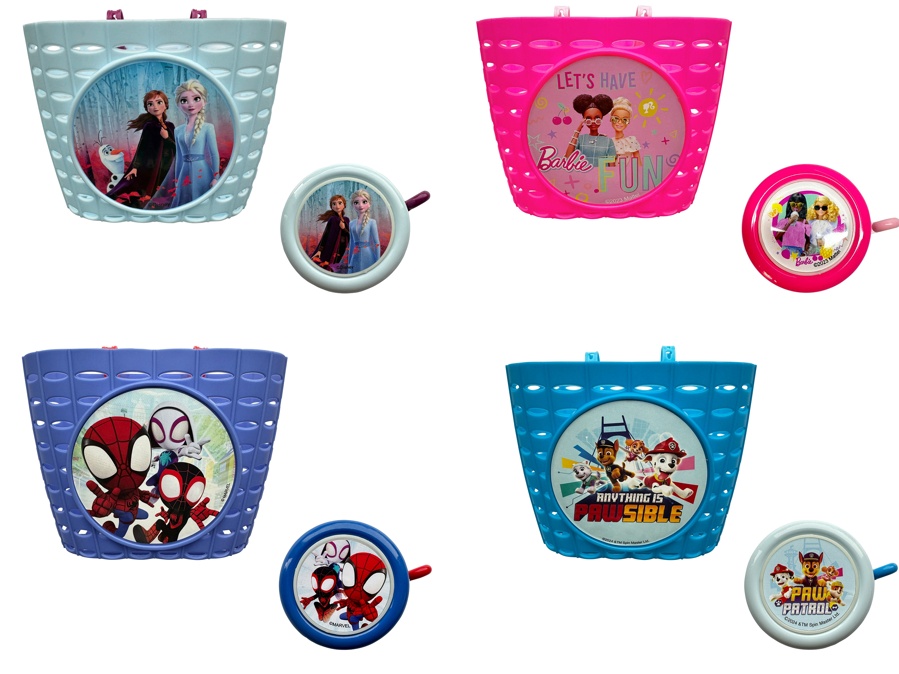 DISNEY Panier à vélo avec sonnette