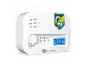 Détecteur de monoxyde de carbone blanc avec affichage numérique montrant 300 PPM et certification UE.