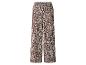 Pantalon large à motif girafe marron et beige