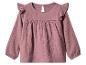 Blouse rose à manches longues et volants pour enfant