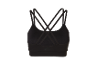 Soutien-gorge de sport noir avec bretelles croisées dans le dos