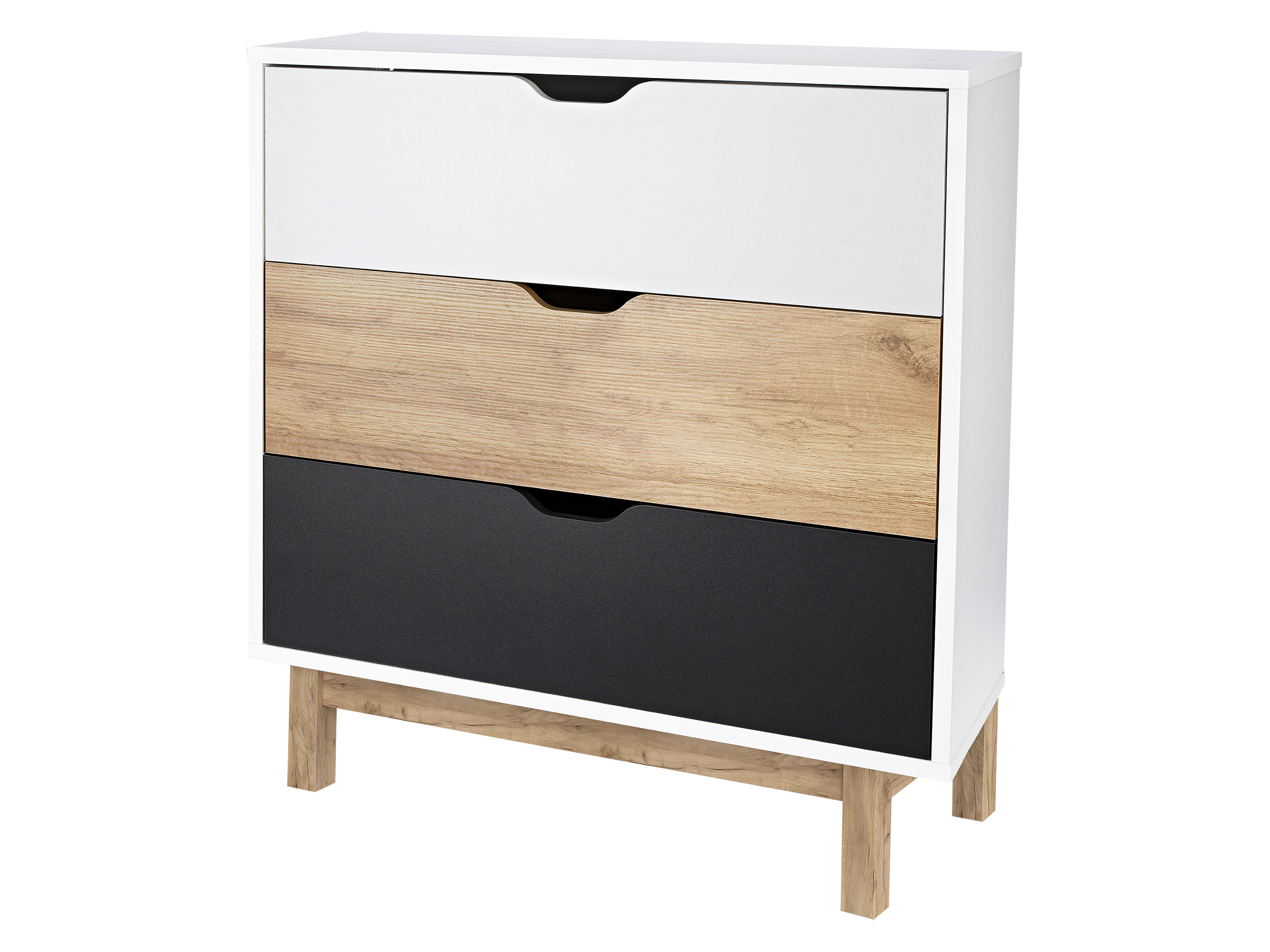 LIVARNO home Commode avec 3 tiroirs, 80 x 35 x 85 cm