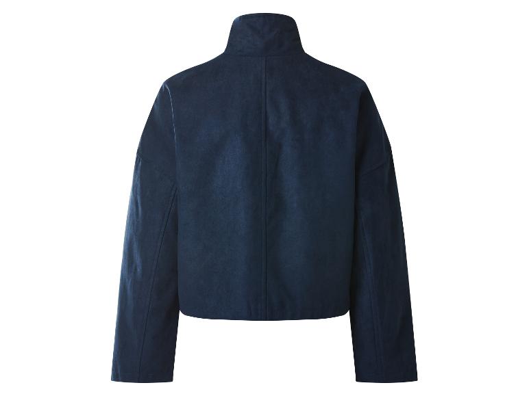 Veste femme bleu foncé à col montant, vue arrière
