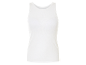 Débardeur blanc côtelé.