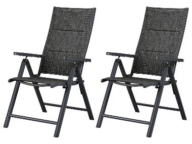 LIVARNO® Lot de 2 fauteuils en aluminium Toronto