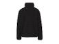 Sweat-shirt en polaire noir à col montant.