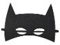 Masque en feutre noir en forme de chauve-souris avec élastique.