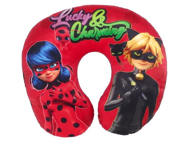 Coussin de voyage Miraculous Ladybug et Chat Noir.