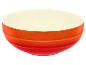 Bol en céramique orange et rouge avec intérieur crème