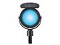 Lampe solaire de jardin à lumière bleue, idéale pour l'éclairage extérieur.