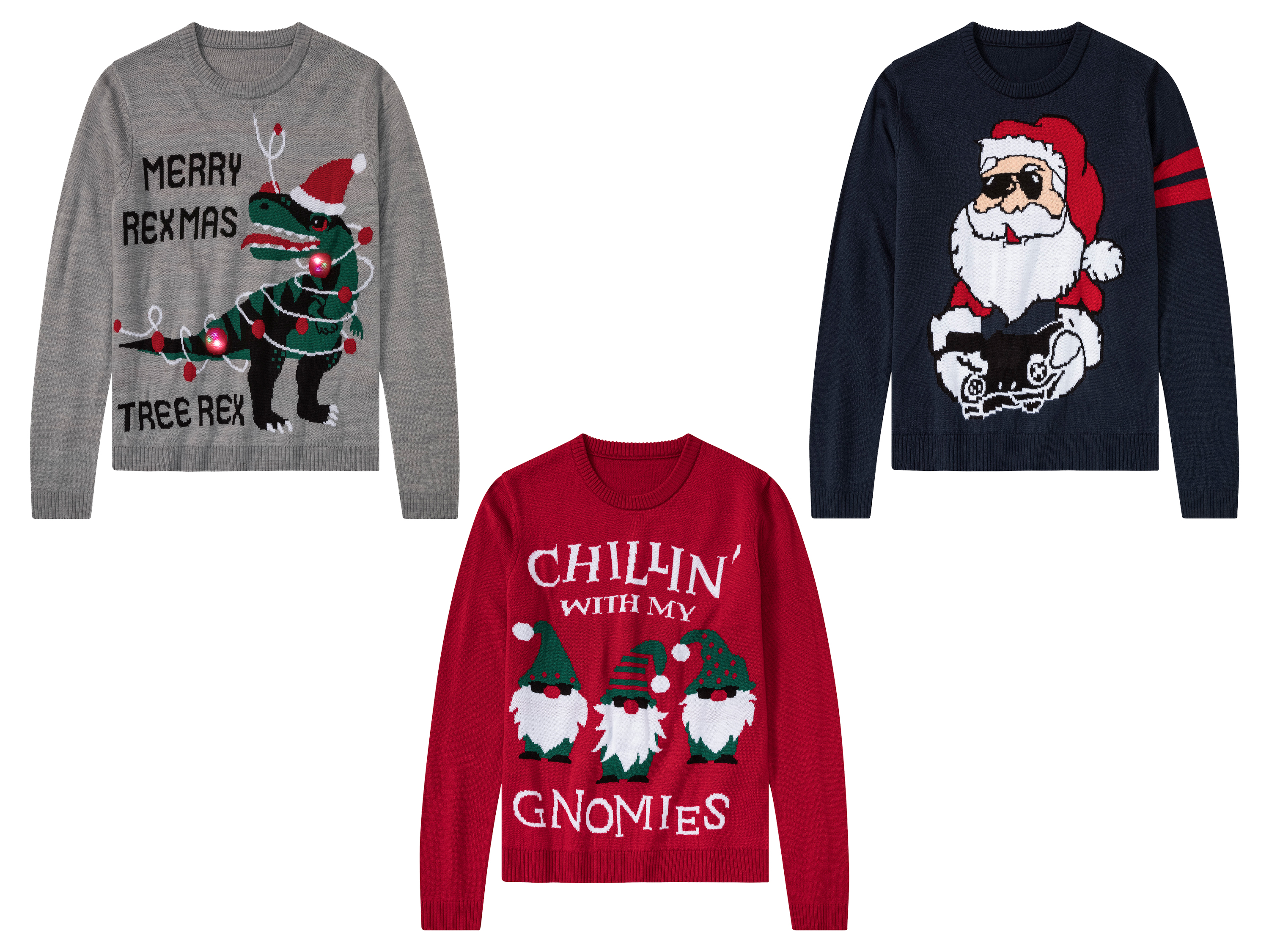 pepperts!® Pull de Noël avec lumières LED ou son enfant