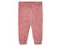 Leggings en tricot rose pour bébés.