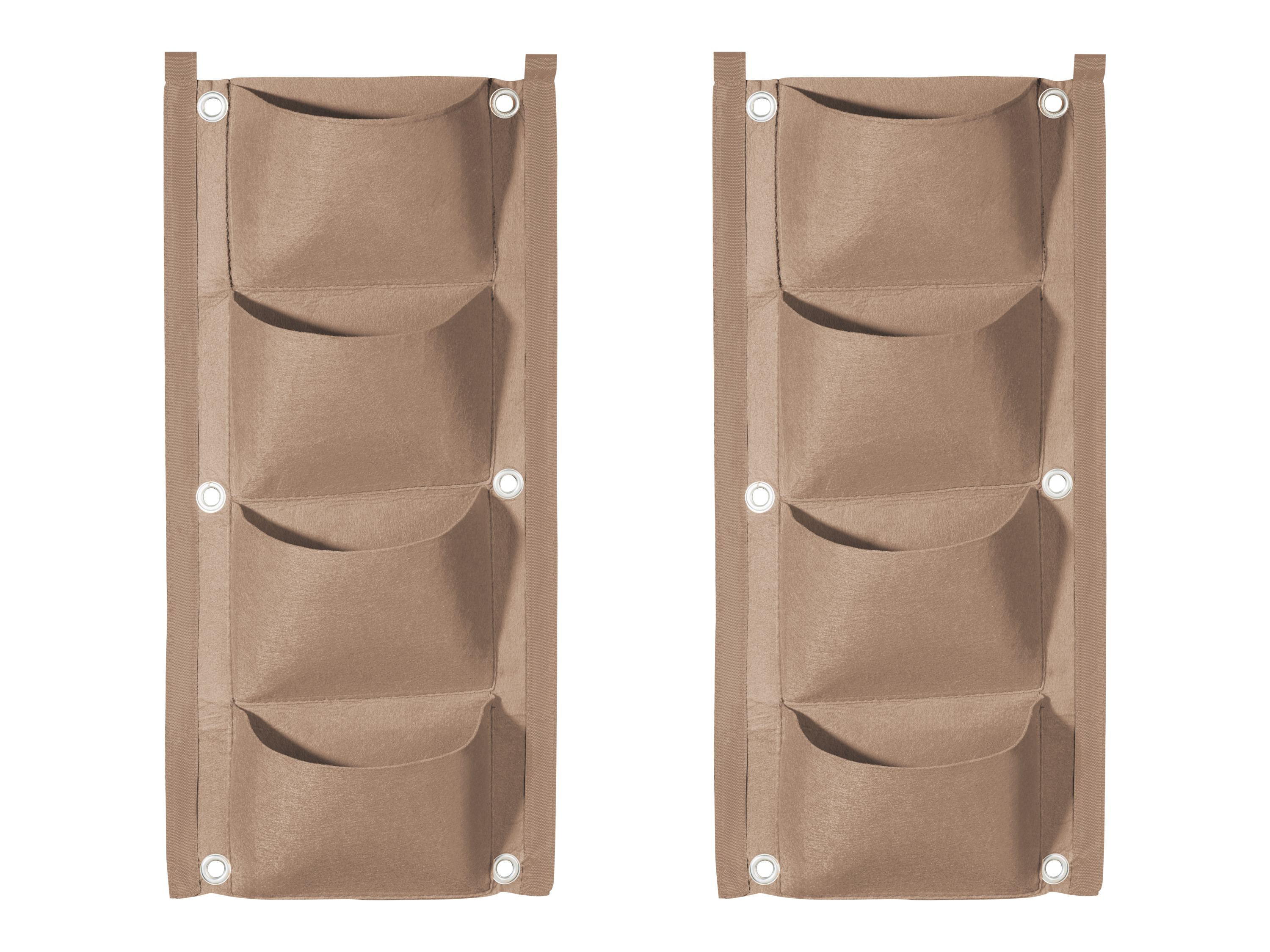 PARKSIDE® Kit de 2 jardinières en feutre (sac à plantes mural beige)