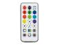 Télécommande LED avec boutons de couleurs RGB et modes d'éclairage.