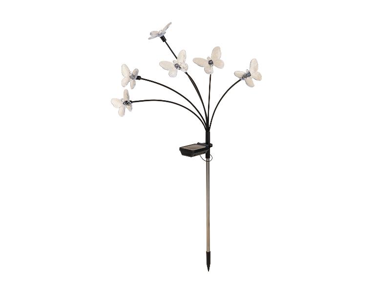 Décoration de jardin solaire avec lumières LED en forme de papillon