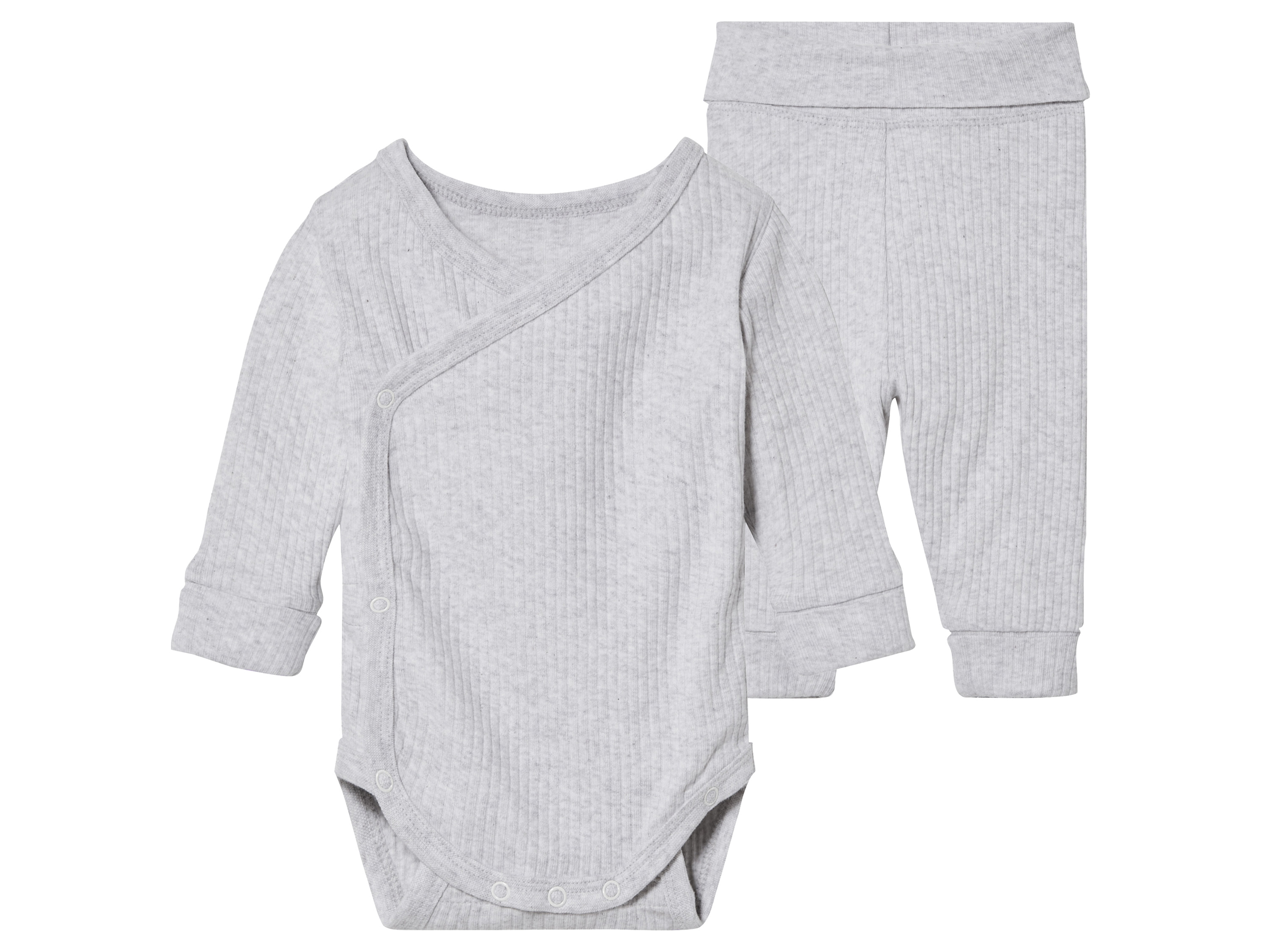 lupilu® Ensemble côtelé évolutif bébé (62/68, gris)