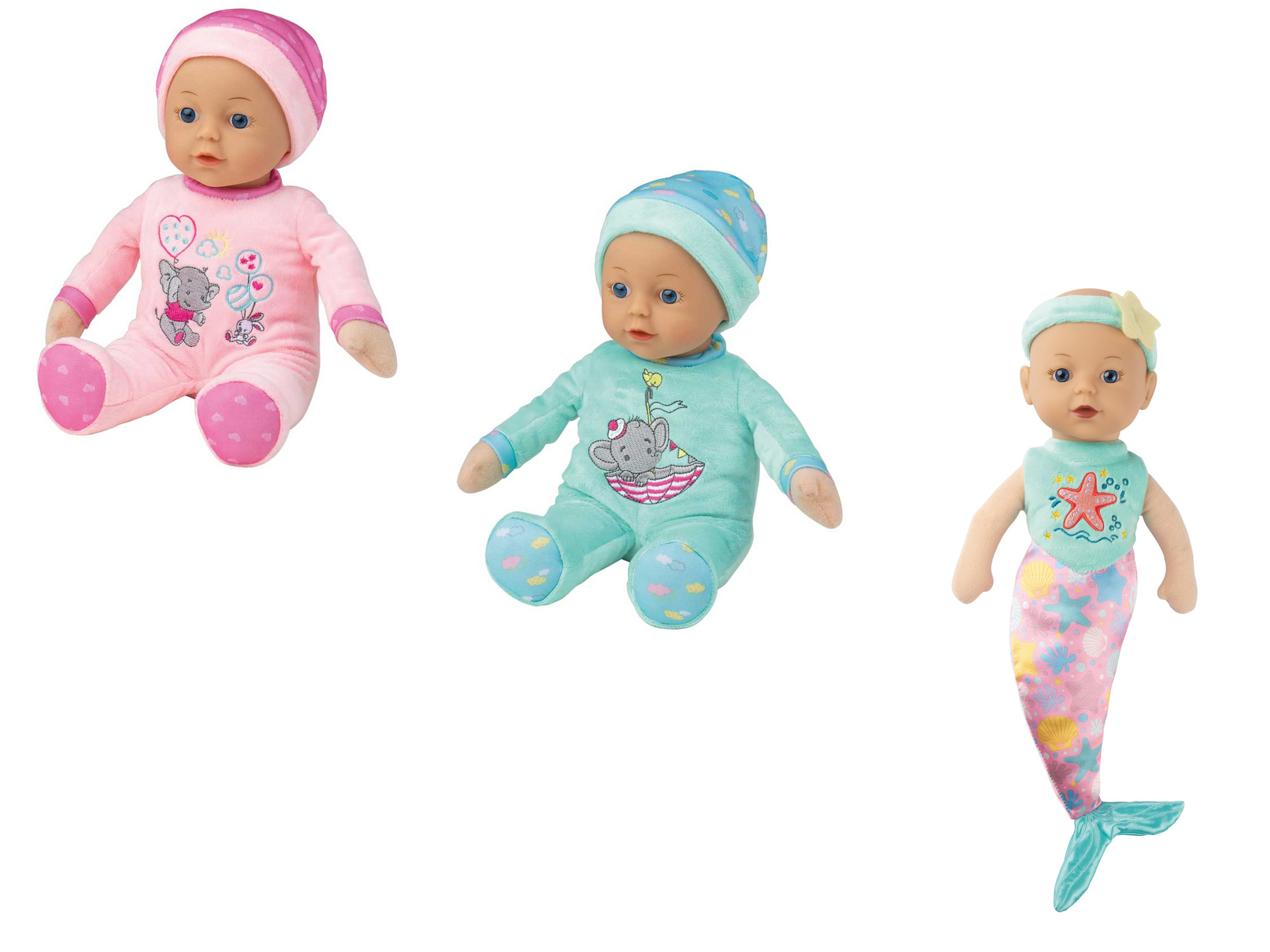 Playtive Bébé poupée Sam et sirène 30 cm