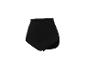 Culotte femme noire taille haute à texture côtelée.
