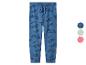 Pantalon de jogging bleu pour enfants avec imprimé skateboard et cordon de serrage