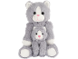 Peluche chat gris avec un chaton