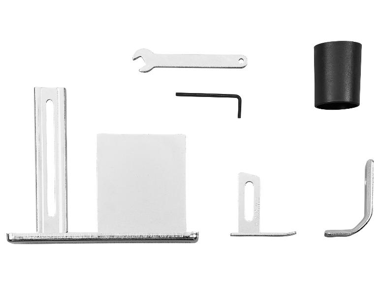 Ensemble d'accessoires pour outils électriques, comprenant une clé plate, une clé Allen et divers embouts métalliques