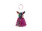 Une robe de princesse arc-en-ciel avec des paillettes et un serre-tête.