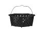 Panier passoire en plastique noir avec anse métallique