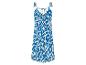 Robe d'été bleue à bretelles, motif ikat.