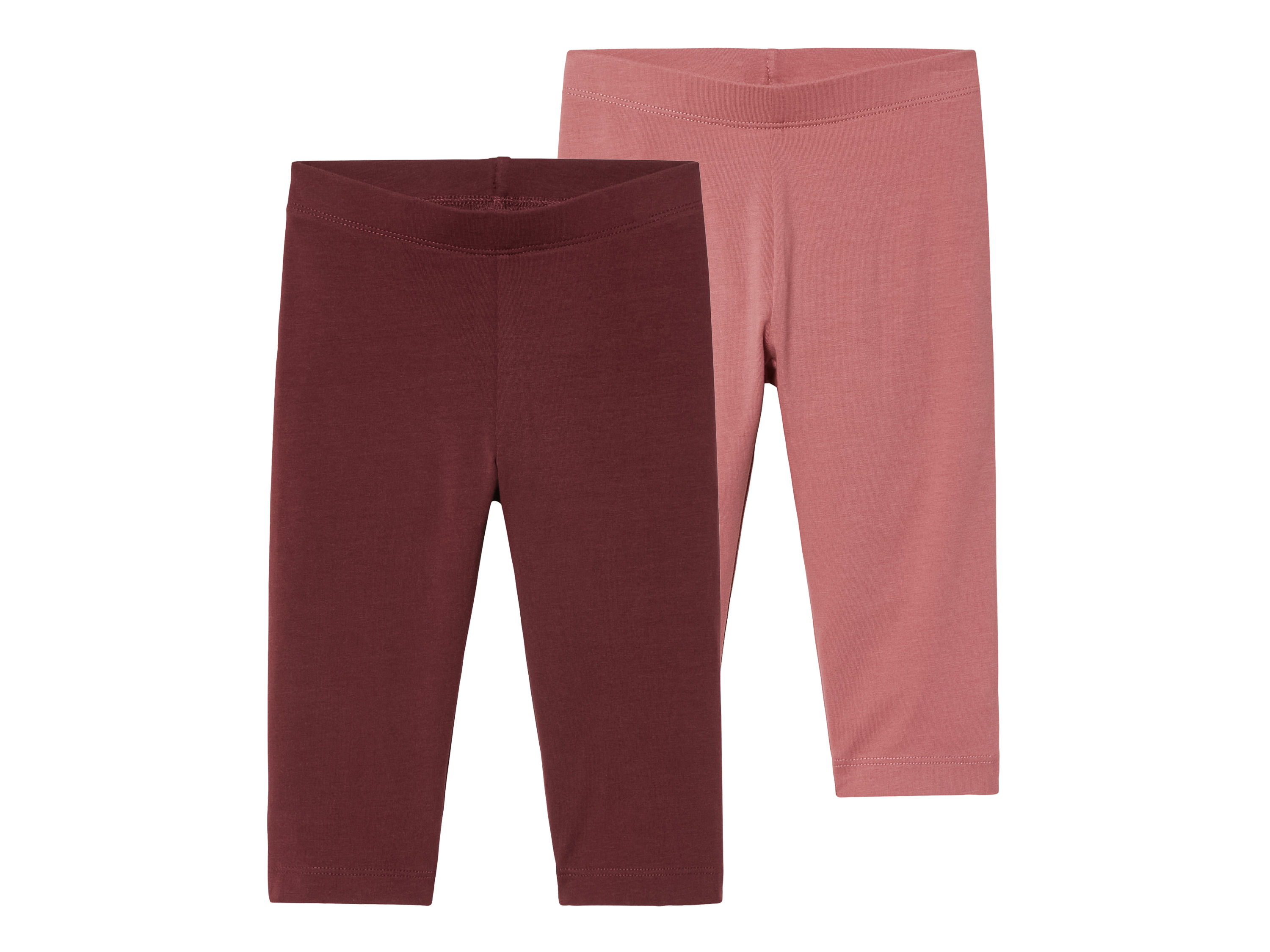 lupilu® Lot de 2 corsaires petite fille (4-6 ans, rose/bordeaux)