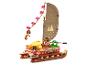 Un bateau LEGO Moana avec personnages et accessoires.