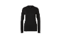 T-shirt de sport noir à manches longues pour femme