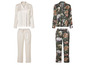 Deux ensembles de pyjama, l'un à rayures et l'autre à imprimé floral.