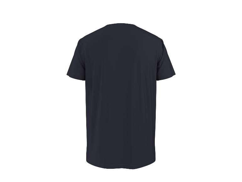 Dos d'un t-shirt homme bleu marine à manches courtes.