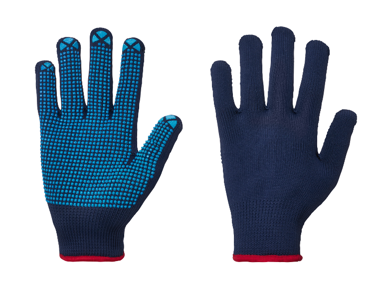 Une paire de gants de travail avec revêtement antidérapant.