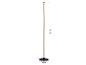 Lampadaire LED noir de 124 cm de haut avec une base de 20 cm.