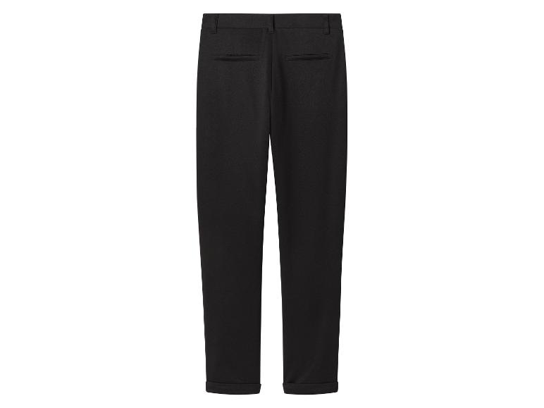 Pantalon noir femme avec ourlets retroussés, vue arrière