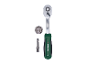 Clé à cliquet Parkside avec accessoires.