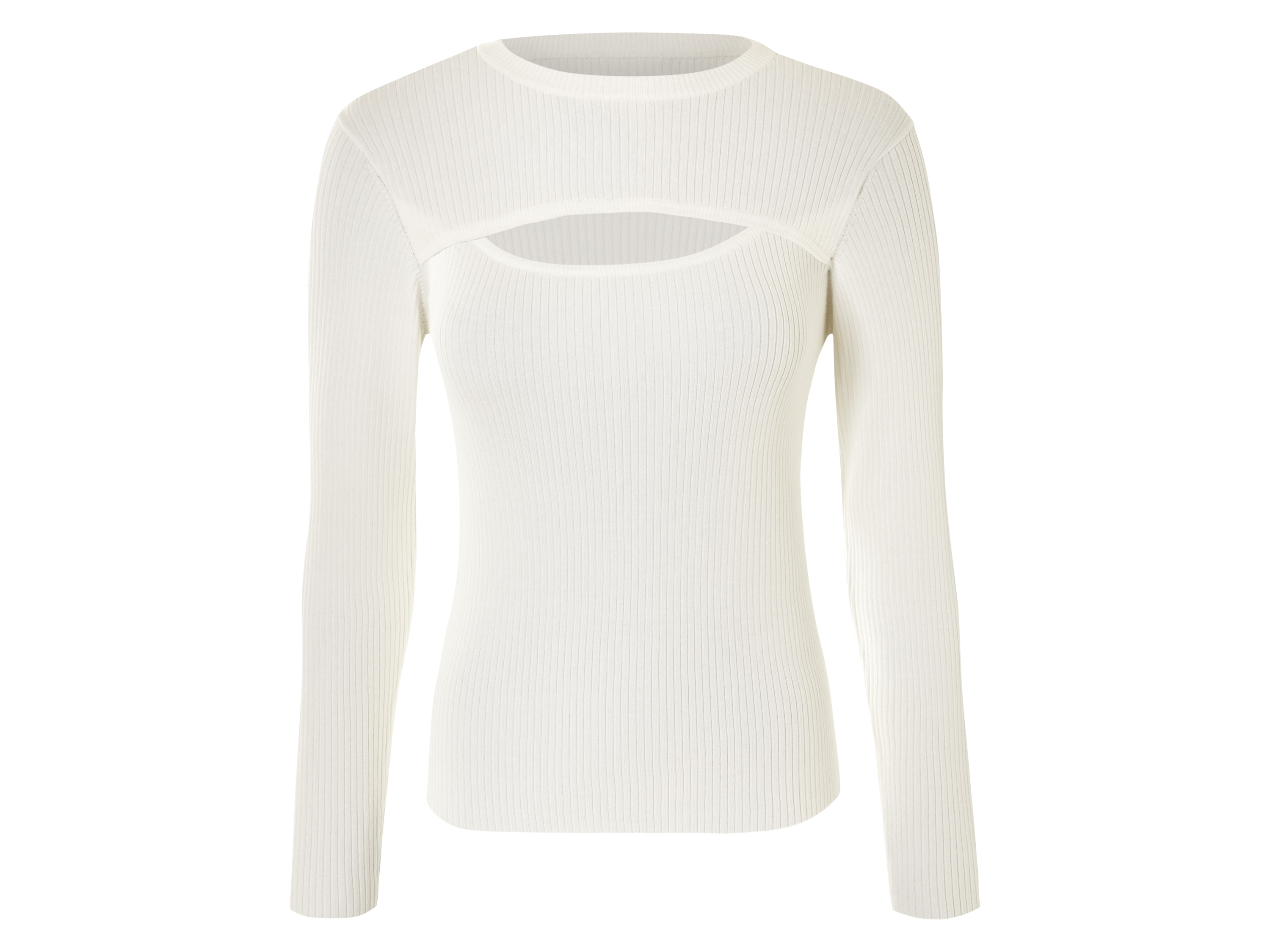 esmara® Pull en maille femme (blanc, M(38/40))